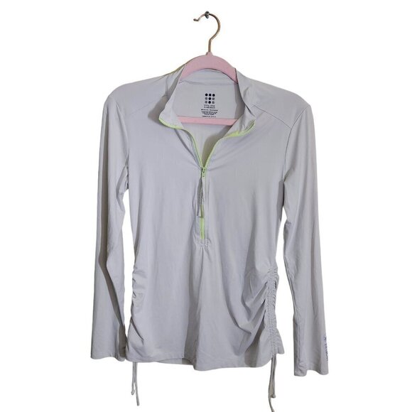 Title Nine Carve Designs White Neon 1/4 Zip Pullover Size M - Picture 1 of 6